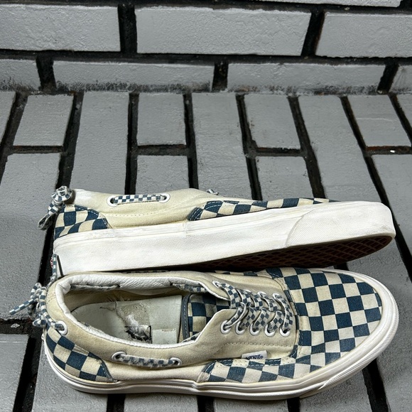 Vans Cream and Black Checkered Sneakers - Picture 8 of 10